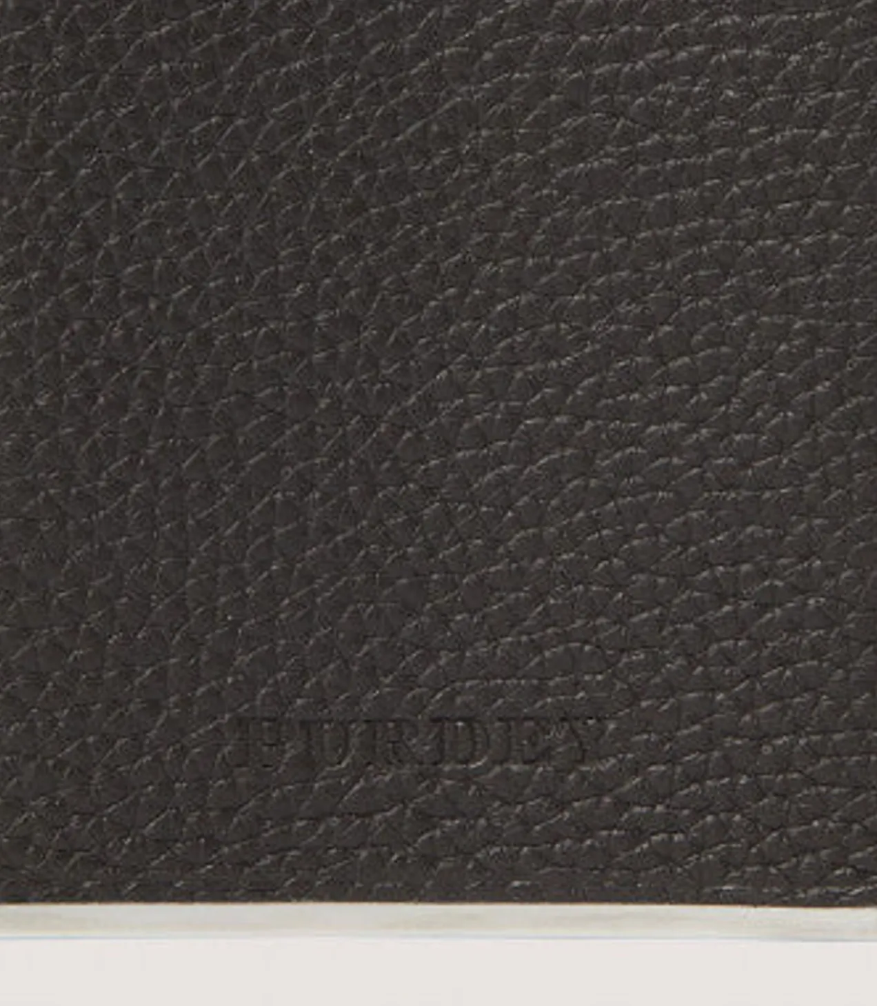 Grainy Leather Hip Flask In Dark Brown