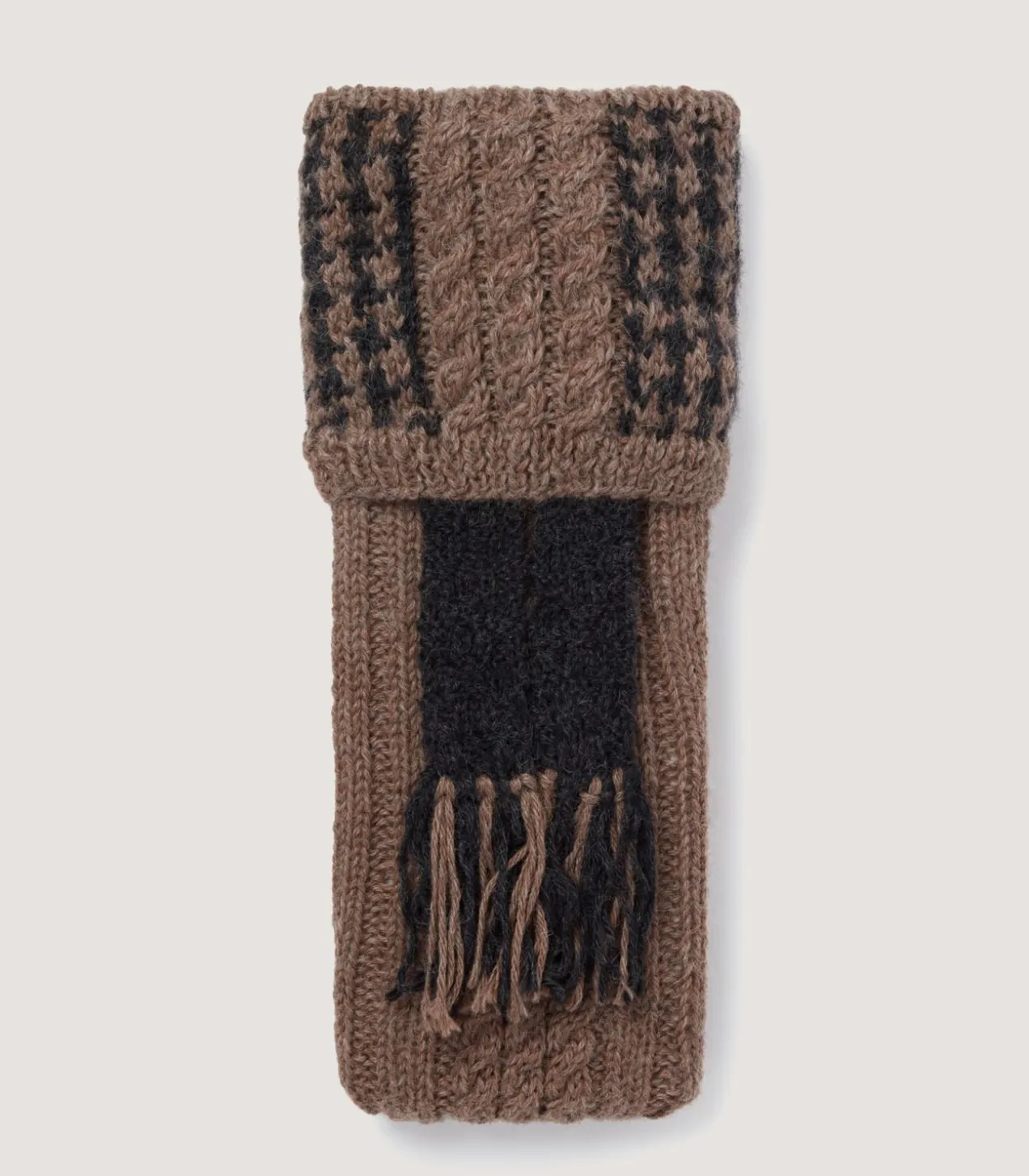 Hawkers Orkney Cable Alpaca Field Sock In Natural