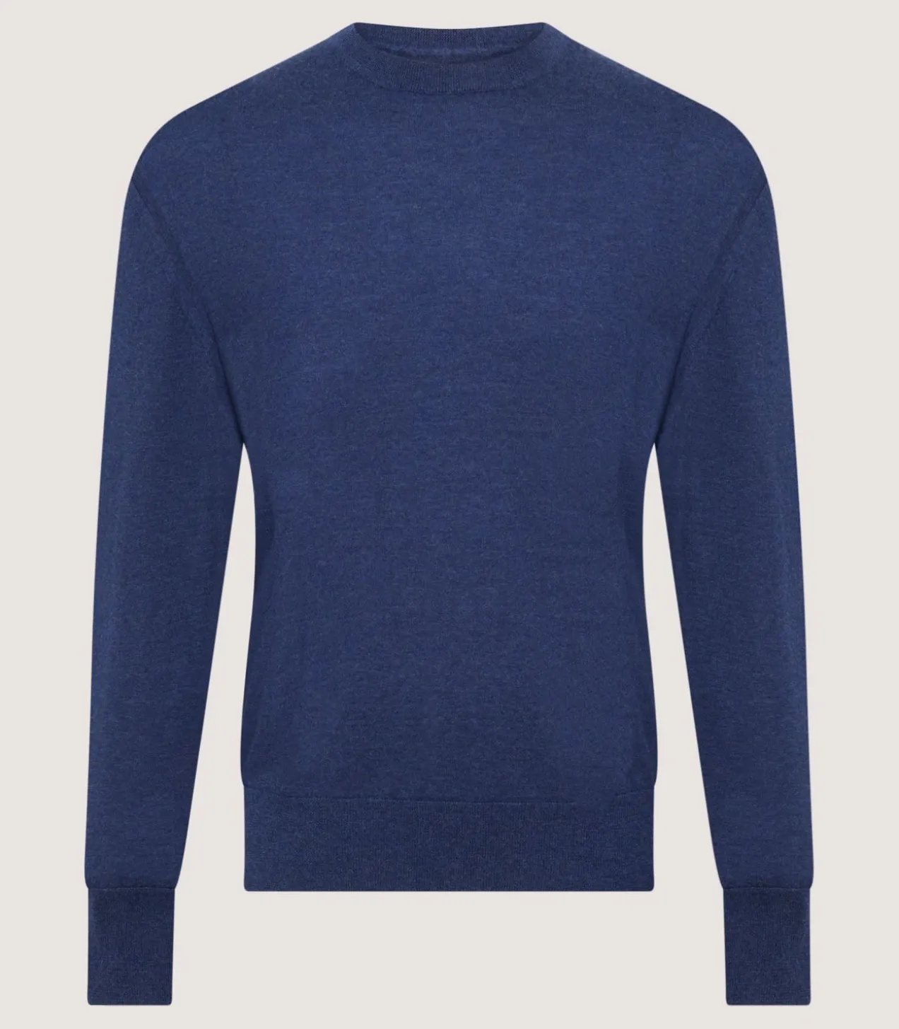 Men'S Cashmere Seamless Crew Neck In Canvas Blue
