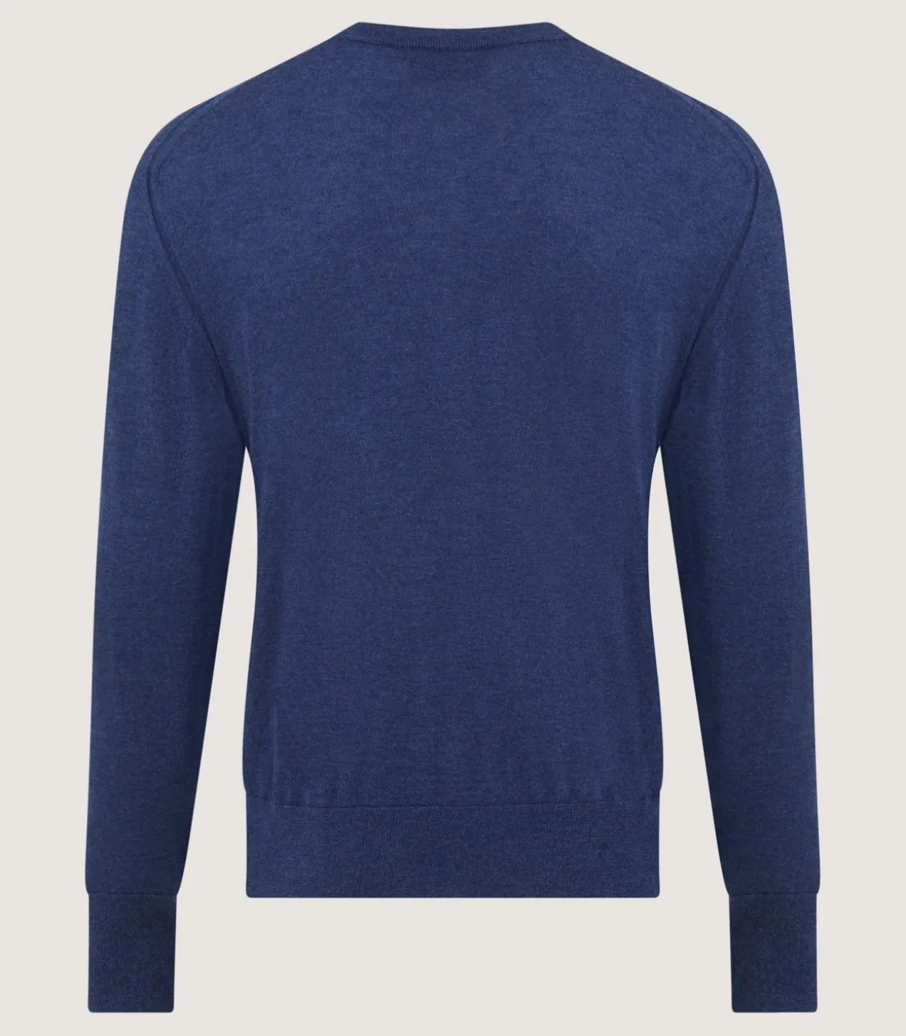 Men'S Cashmere Seamless Crew Neck In Canvas Blue