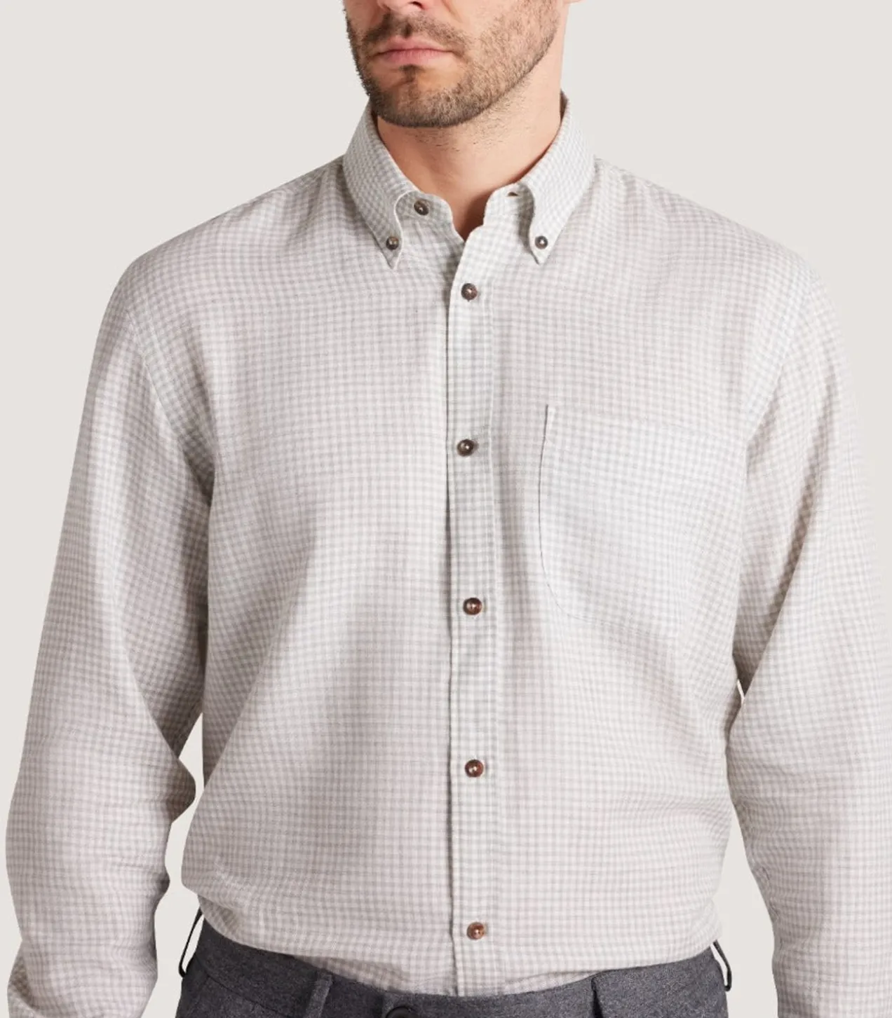 Men'S Cotton Cashmere Button Down Shirt