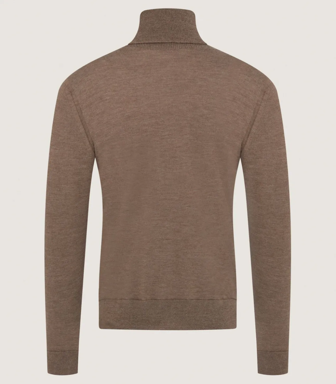 Men'S Extra Fine Worsted Cashmere Seamless Turtleneck