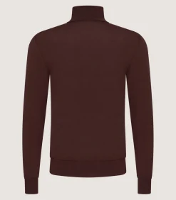 Men'S Extra Fine Worsted Cashmere Seamless Turtleneck