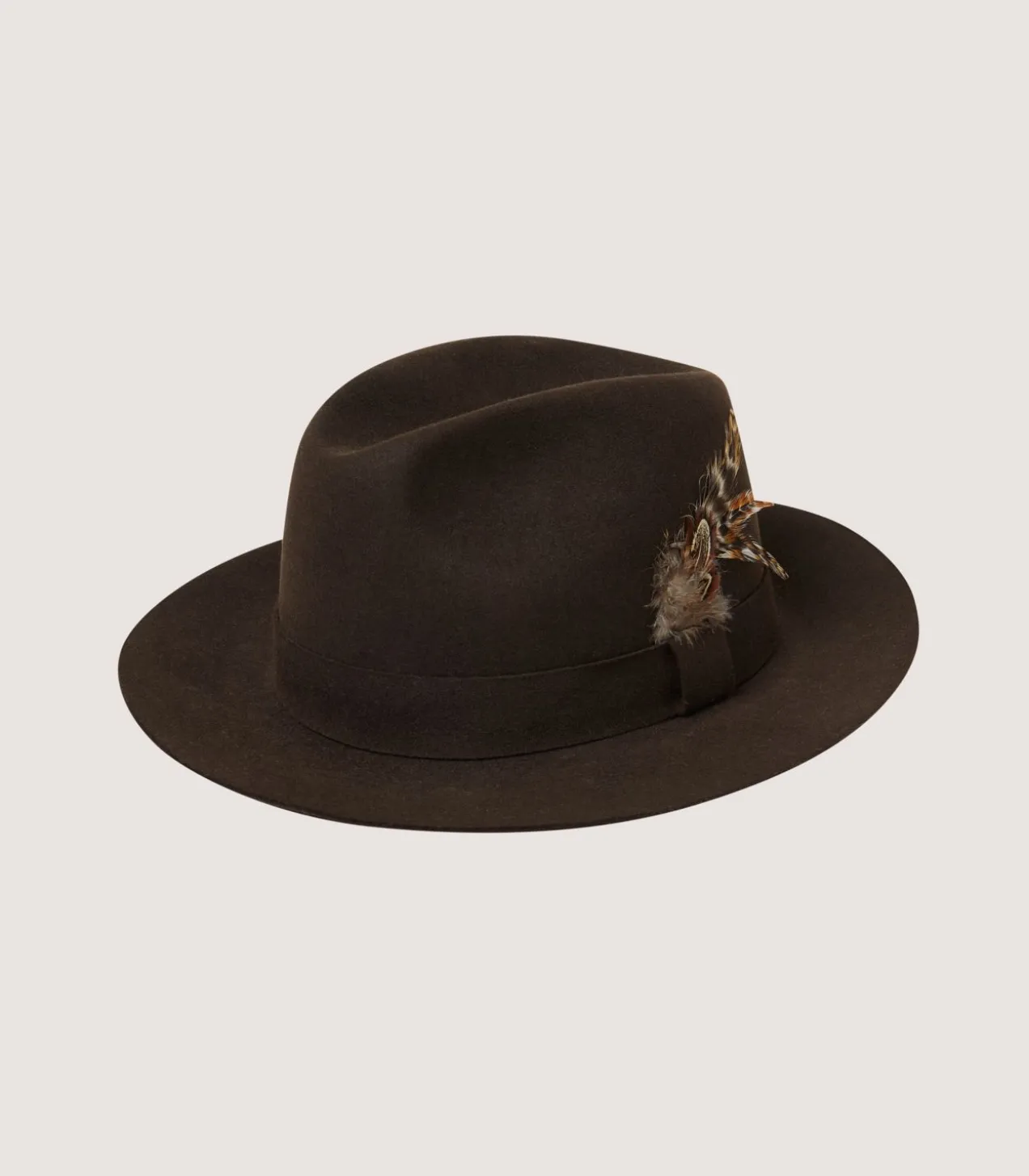 Men'S Fedora With Feather