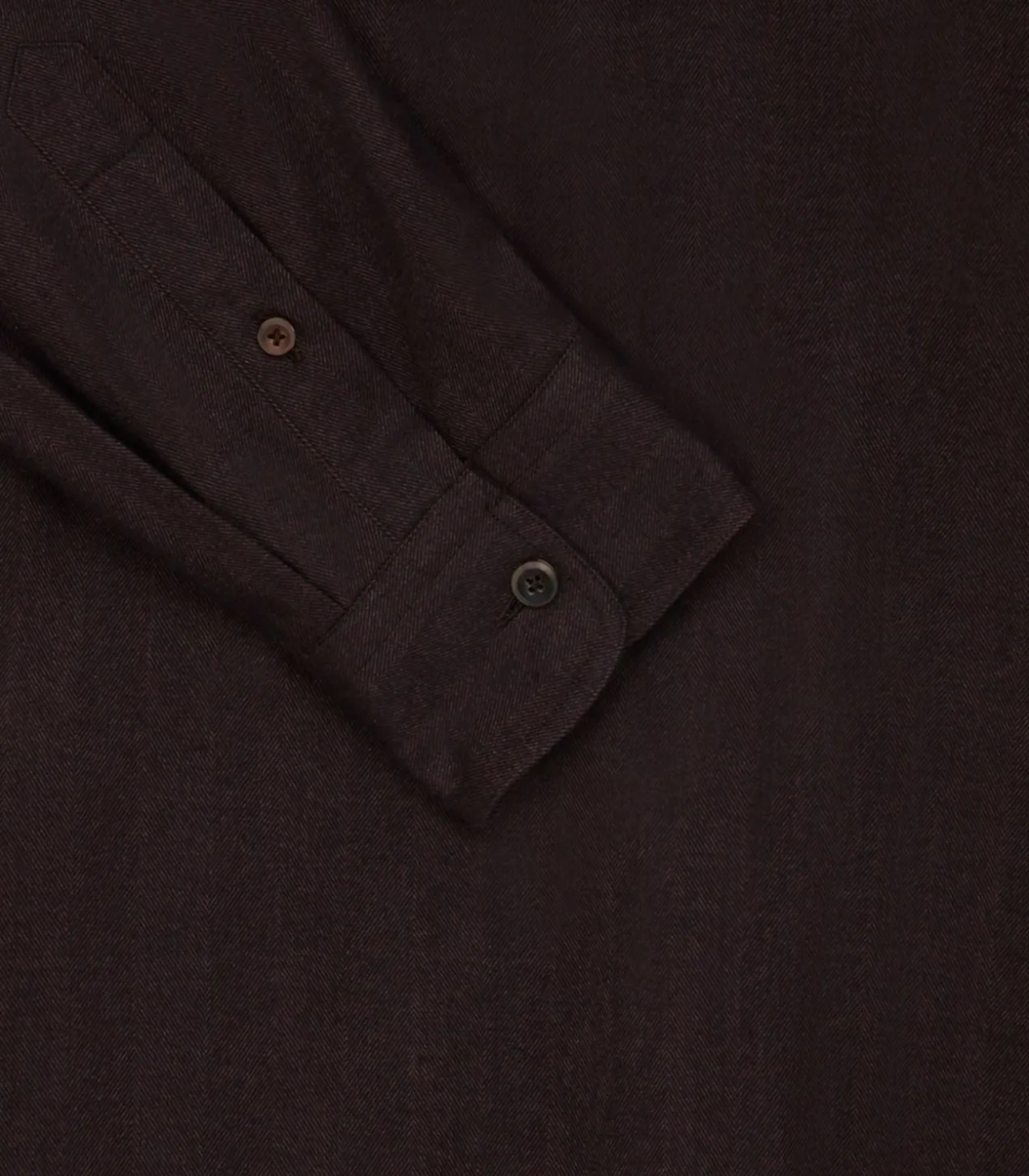 Men'S Herringbone Double Pocket Shirt In Walnut