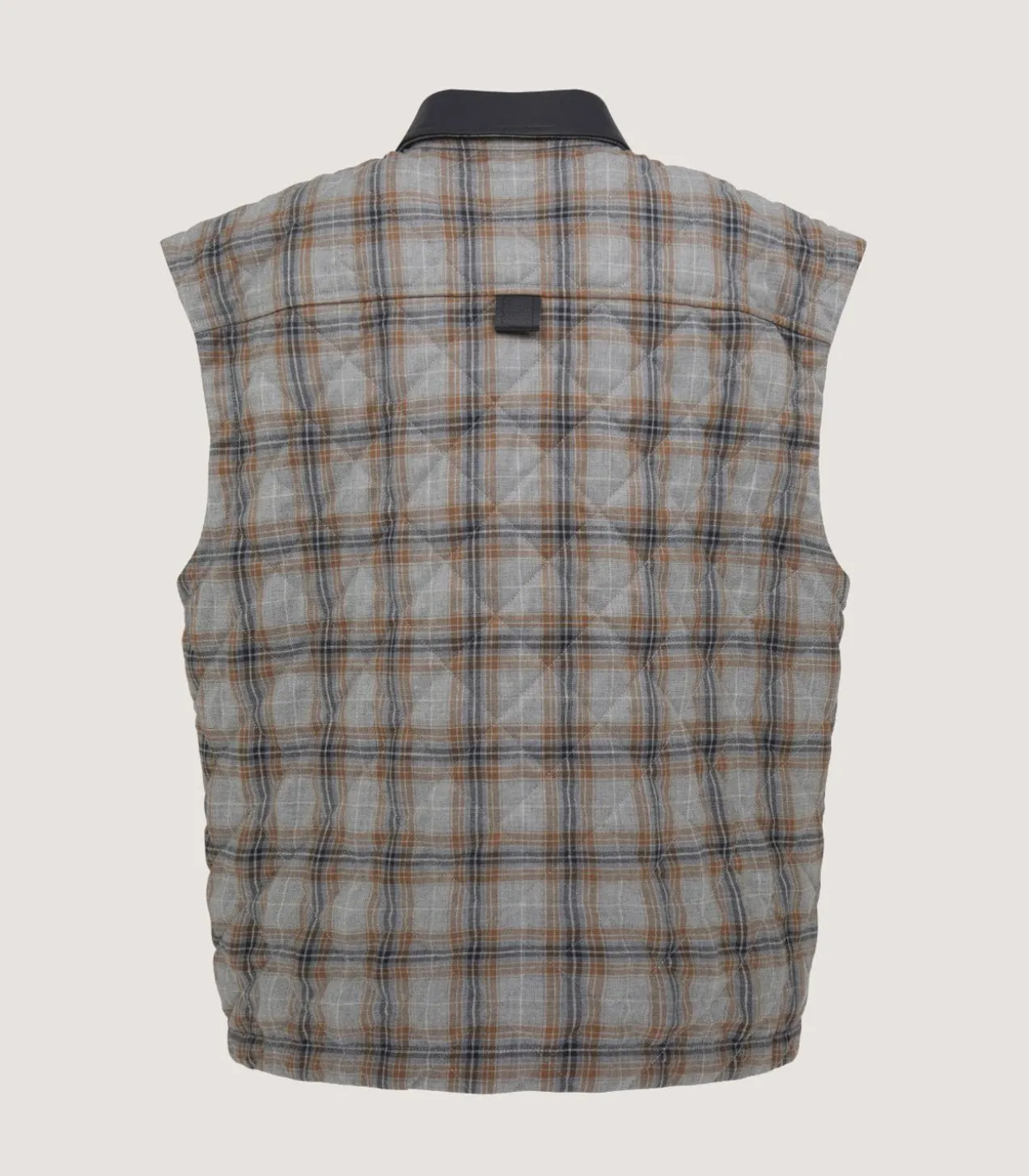 Men'S Padded Barn Gilet In Flannel Grey