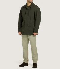 Men'S Range Coat In Dark Olive