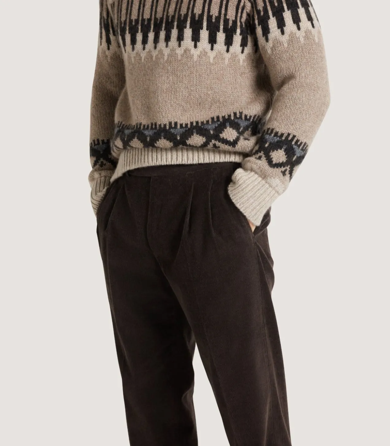 Men'S Side Buckle Trouser In Ebony