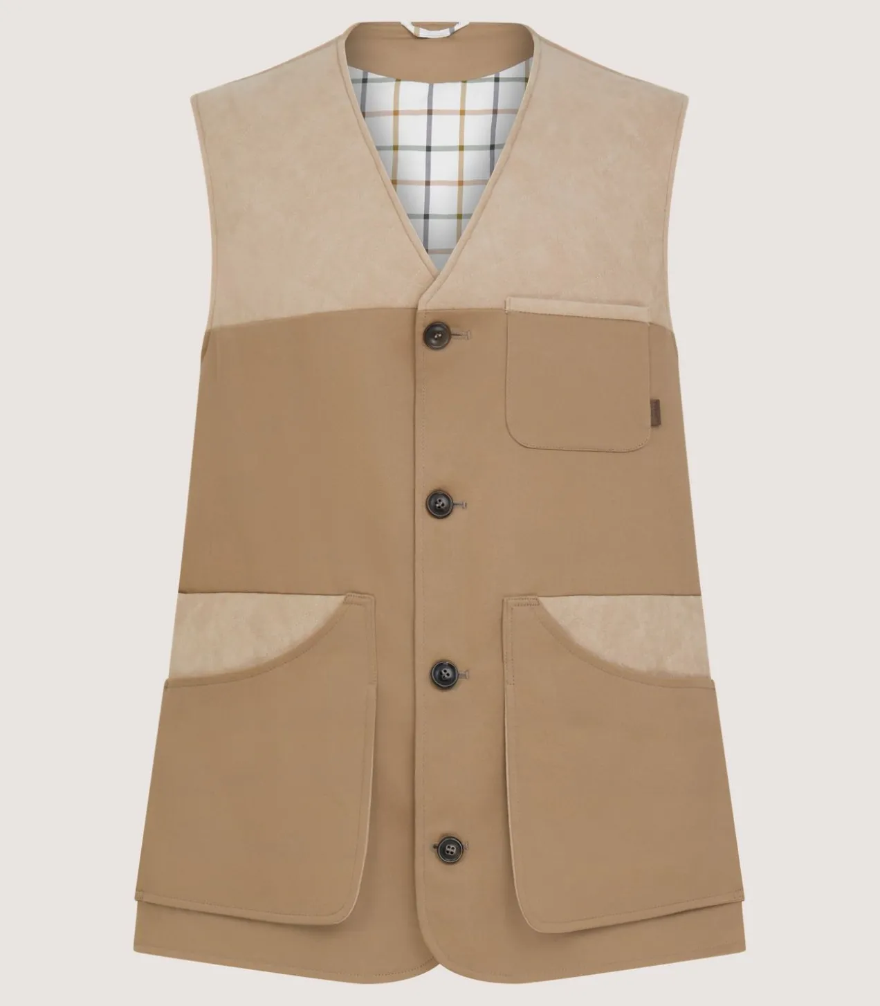 Men'S Summer Cotton Sporting Vest In Dark Taupe