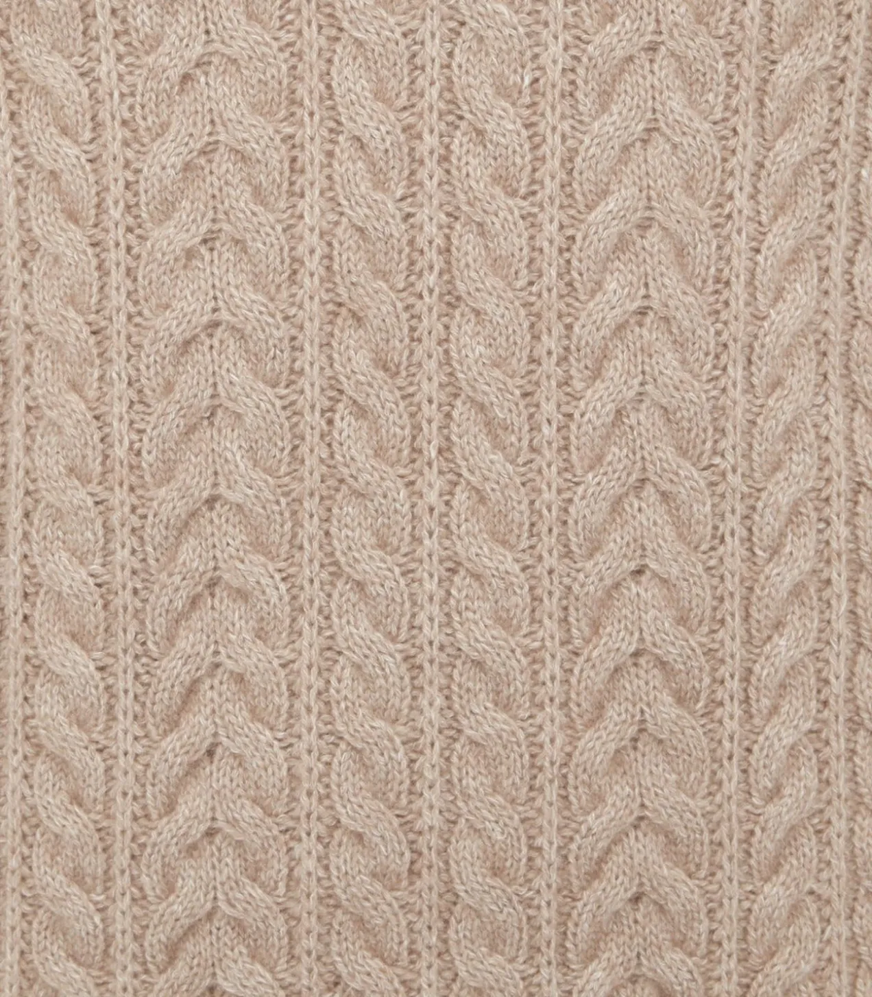 Men'S Taupe Cashmere Linen V Neck Cricket Jumper
