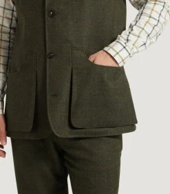Men'S Technical Tweed High Collar Sporting Vest In Strathbeg