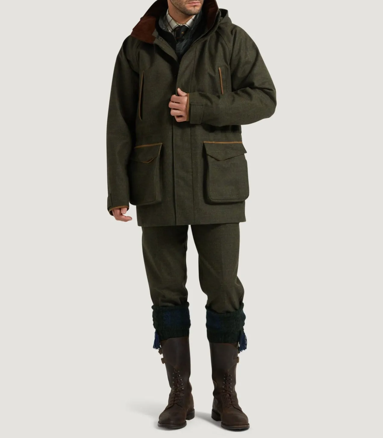 Men'S Technical Tweed Yorkshire Field Coat In Strathbeg
