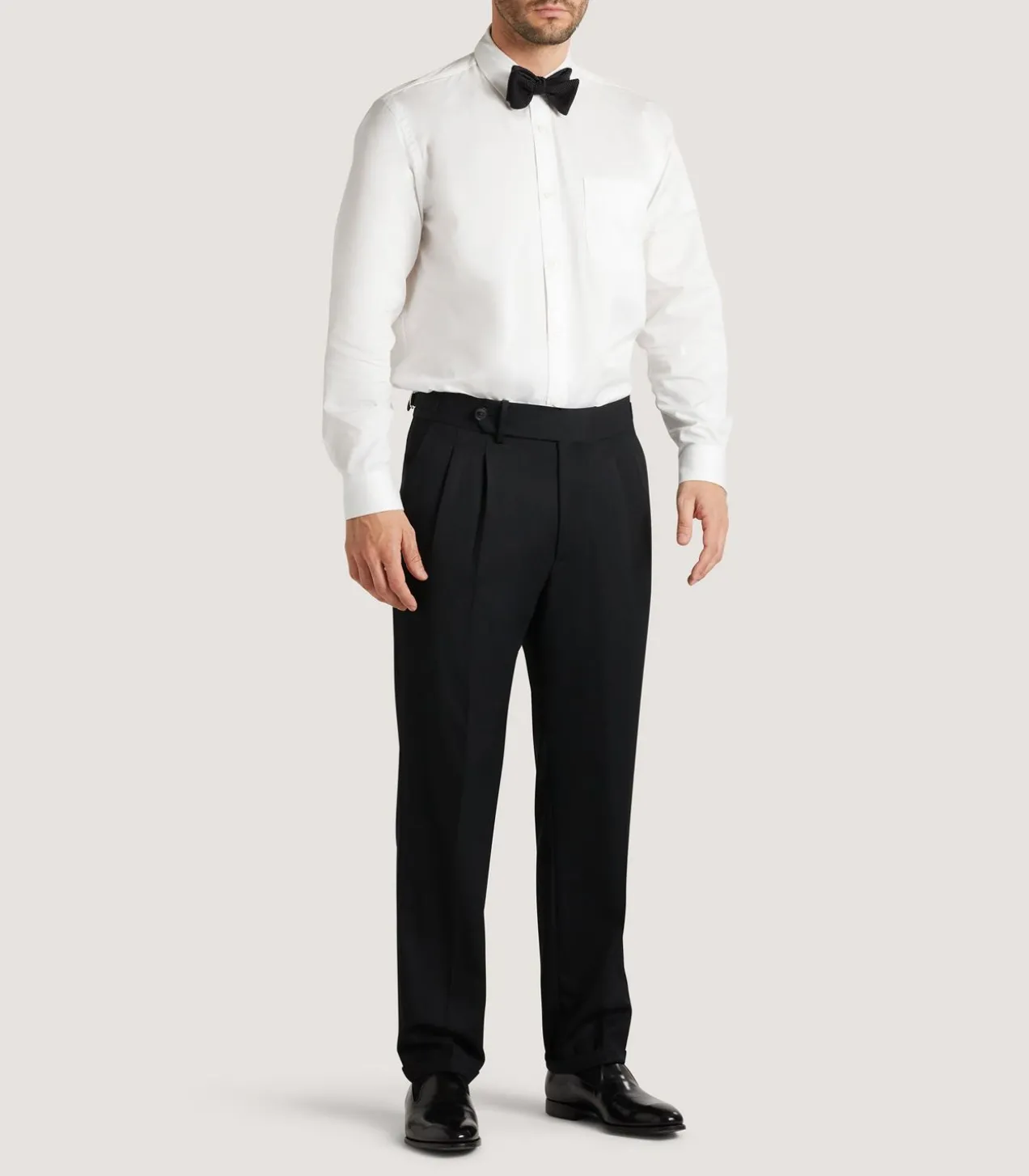 Men'S Two Pleat Trouser In Black