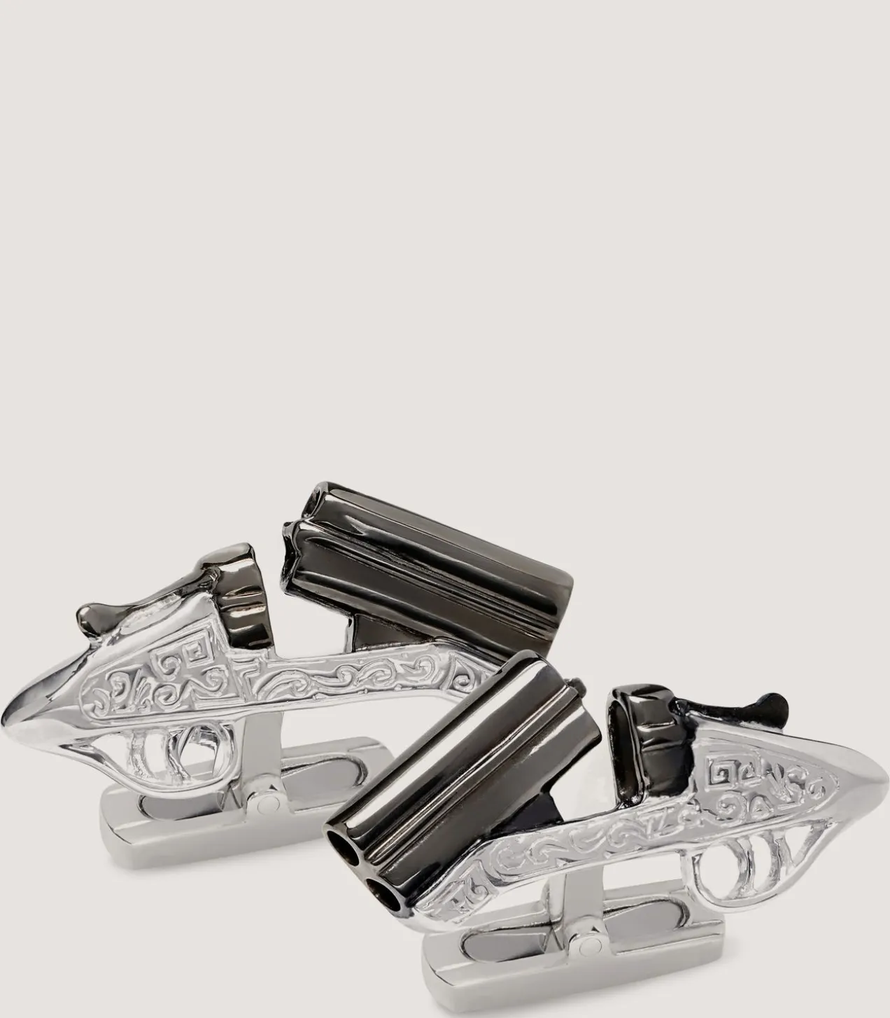 Over-And-Under Silver Cufflinks In Silver