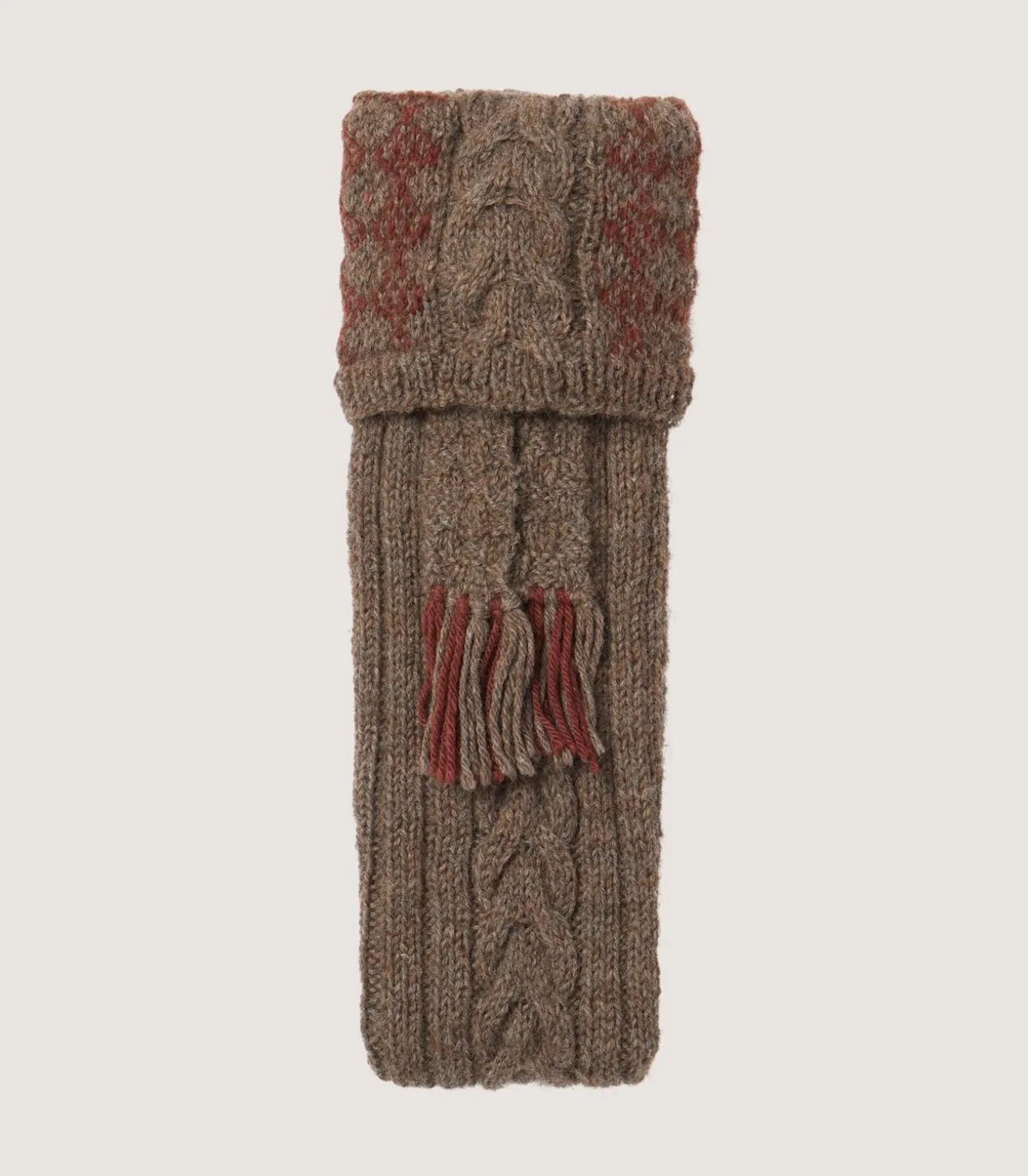 Penberth Chequered Alpaca Field Sock In Grey