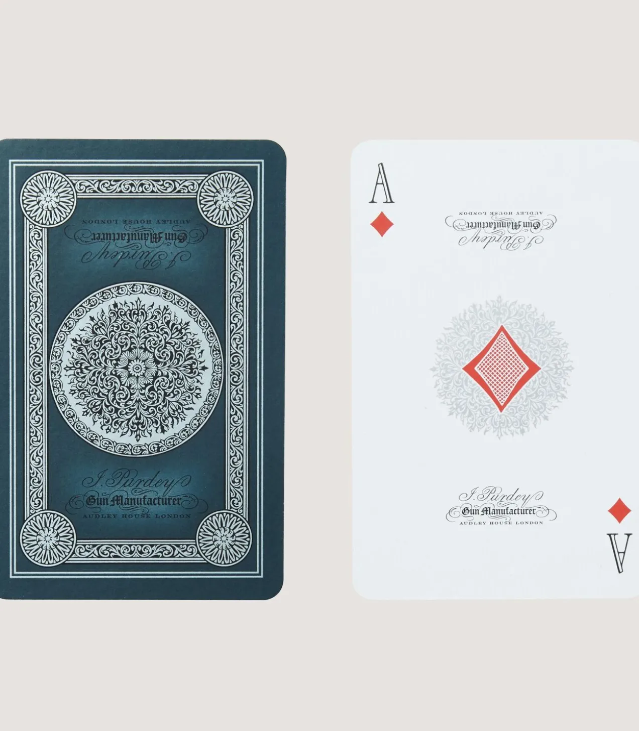 Purdey Engraved Playing Cards In Midnight Blue