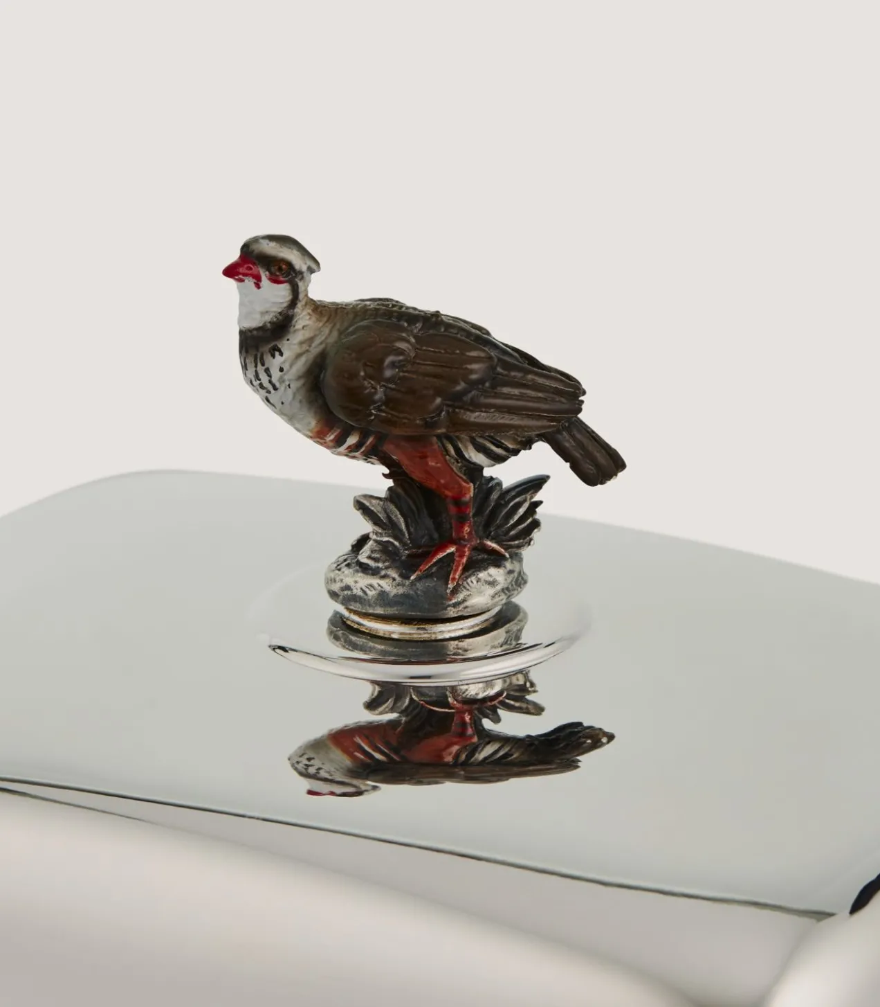 Silver Patridge Butter Tray In Silver
