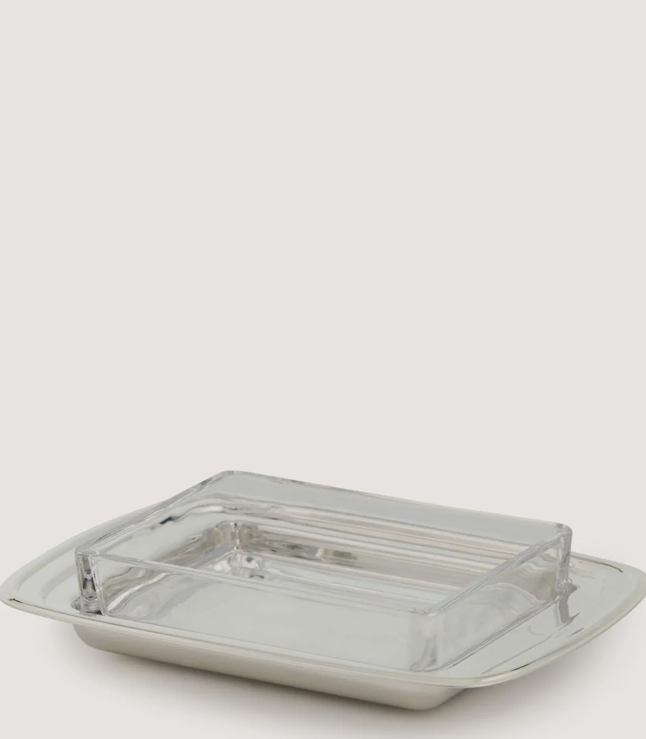 Silver Patridge Butter Tray In Silver