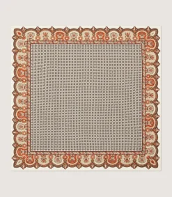 Small Medallion Scarf In Rust