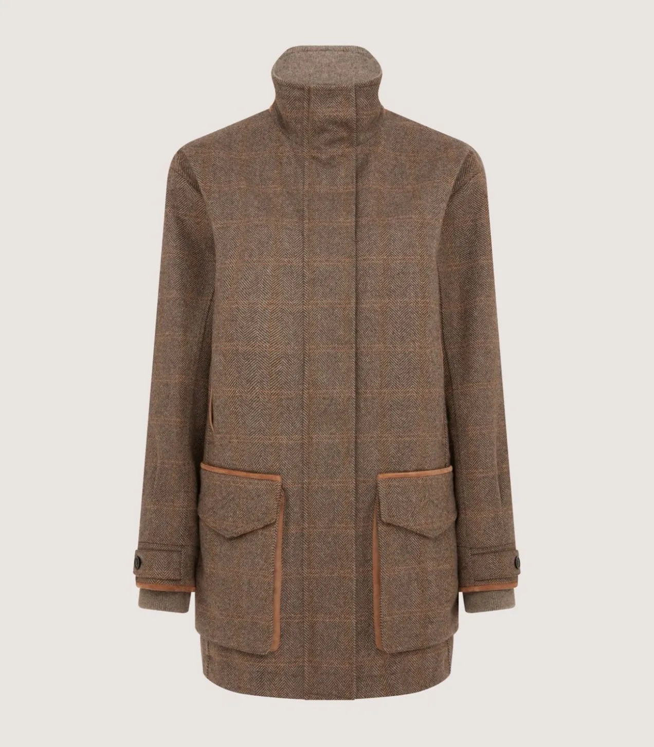 Women'S Cashmere Tweed Raglan Field Coat