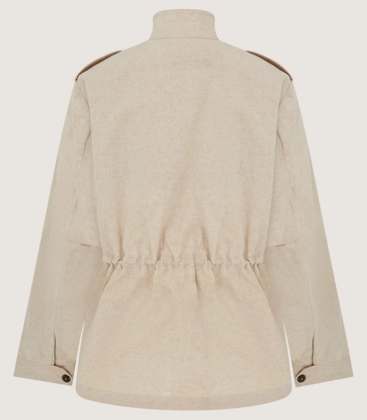 Women'S Cotton Linen Field Jacket In Pale Stone