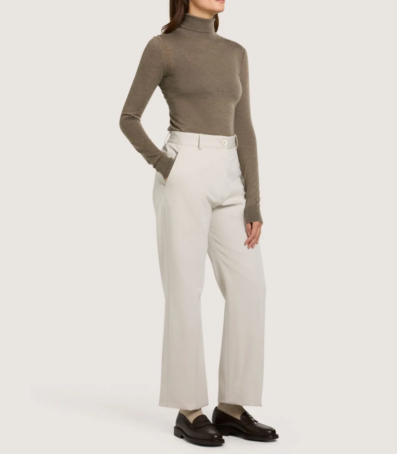 Women'S Extra Fine Worsted Cashmere Turtleneck
