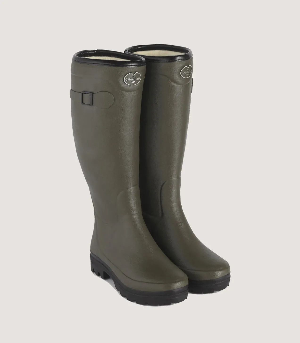 Women'S Le Chameau Country Wool Lined Boot In Dark Green