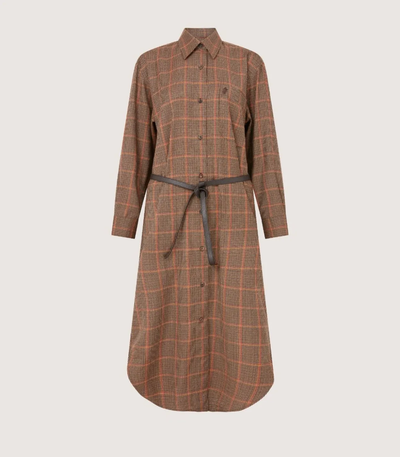 Women'S Merino Country Check Shirt Dress