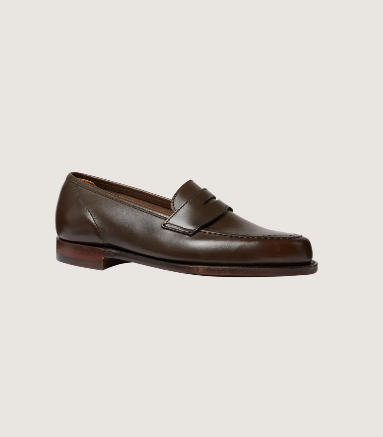 Women'S Unlined Waxed Penny Loafers With Superflex Leather Sole